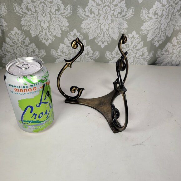 Orb Holder /  Candle Base Holder / PartyLite Soliloquy Antique Brass Scroll - Picture 7 of 7